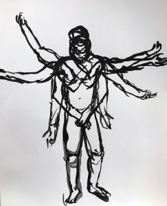 Gesture Drawing is man with arms in different positions